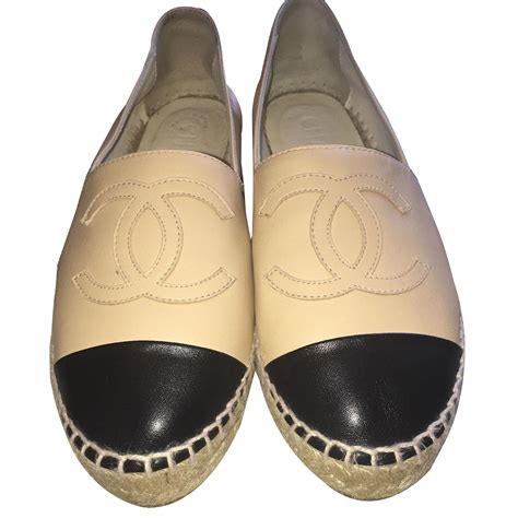 espadrilles chanel cuir prix|Chanel espadrilles women.